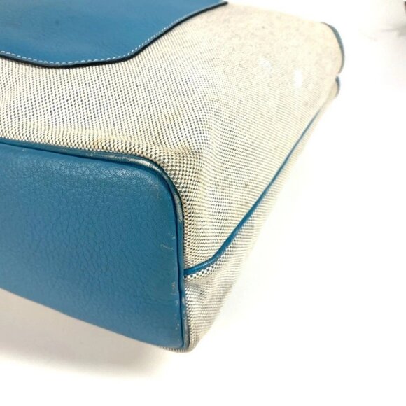 HERMES Shoulder bag Tote Bag Giardinier PM Shoulder Bag Leather/Canvas blue - Picture 7 of 16